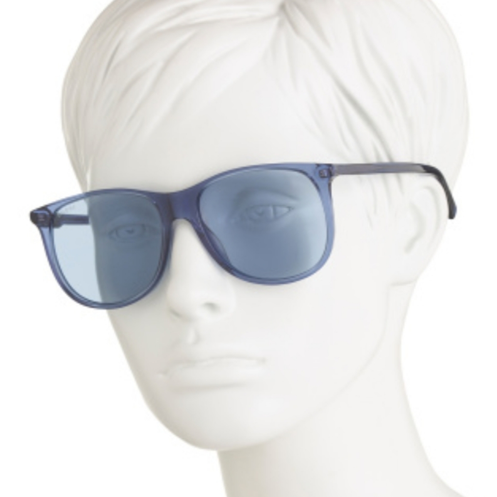 Brand New Gucci 57 Mm Blue Sunglasses With Case